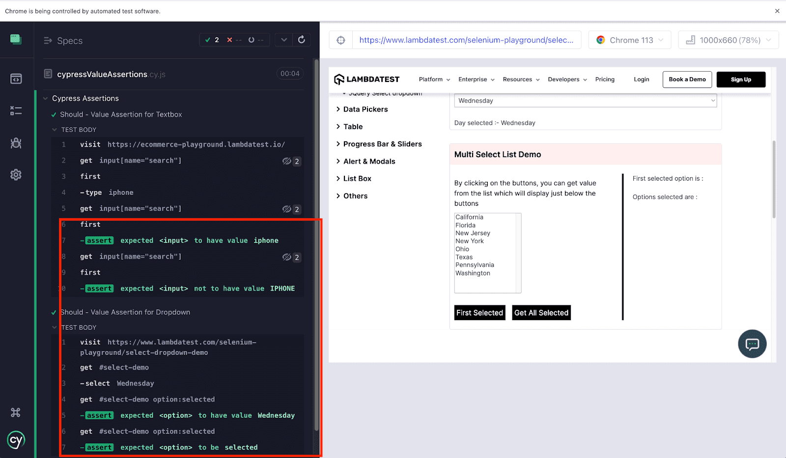 Test execution Assert Based on Value Tag