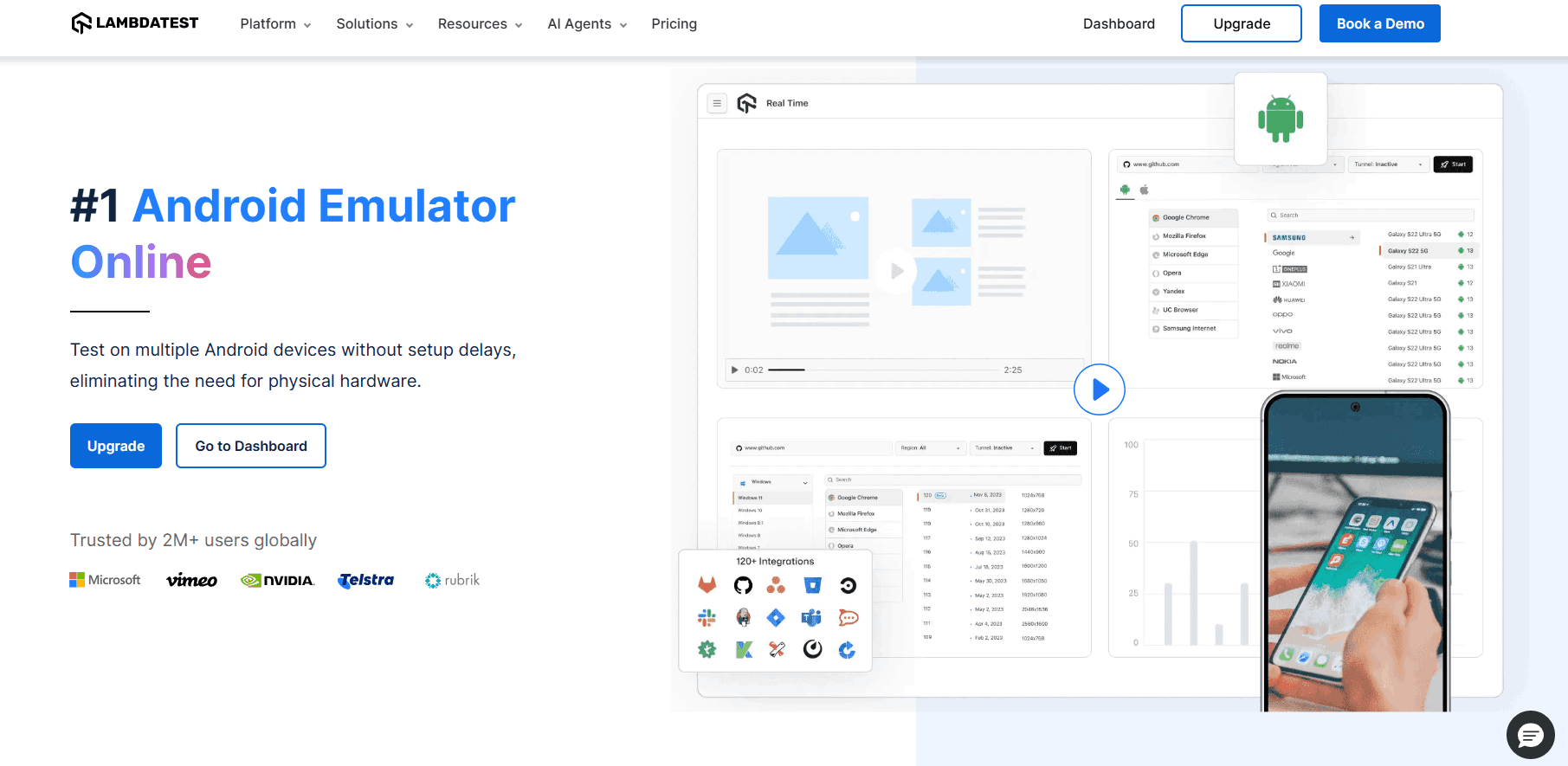 LambdaTest Online Android Emulator