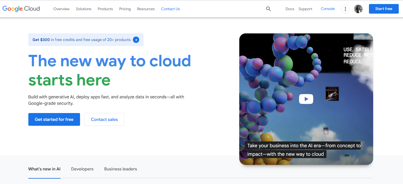 google-cloud-platfrom-home-page