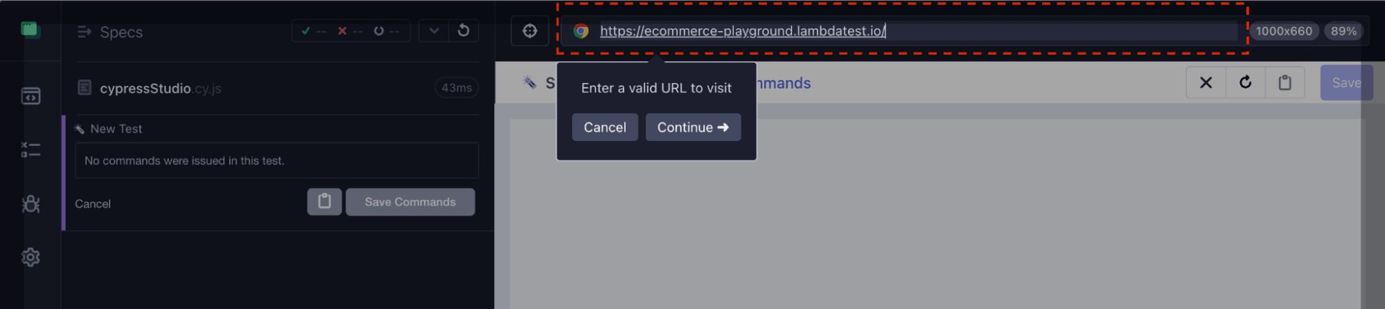 Enter URL