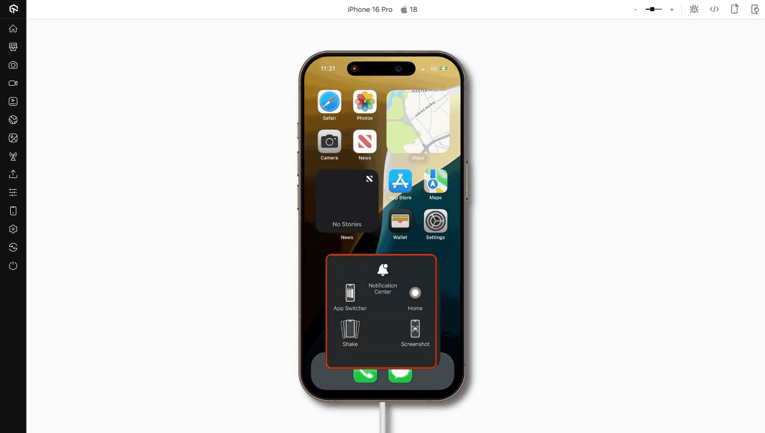 LambdaTest Assistive Touch Support 
