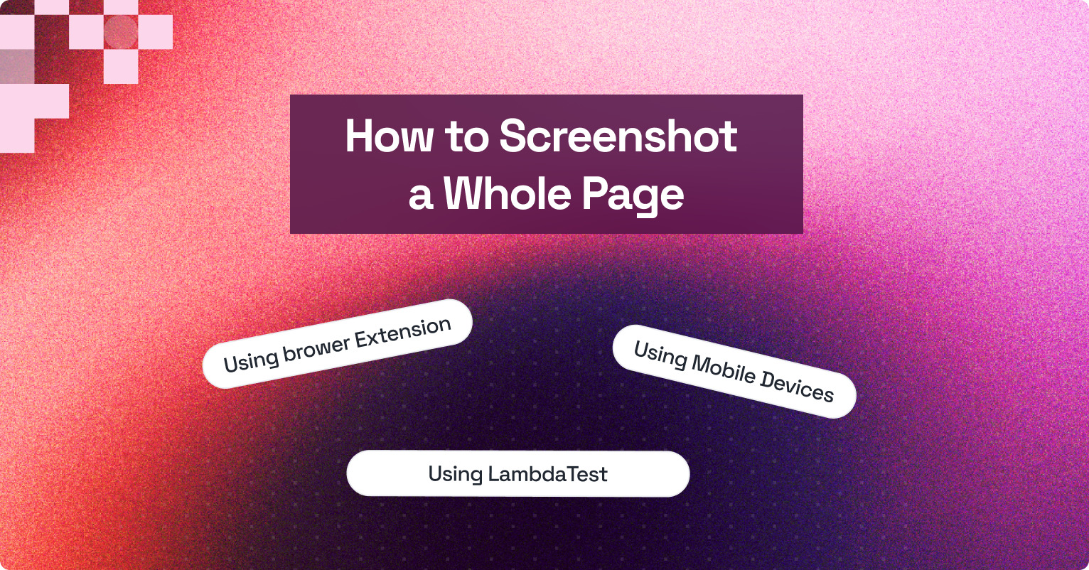 How to Screenshot a Whole Page