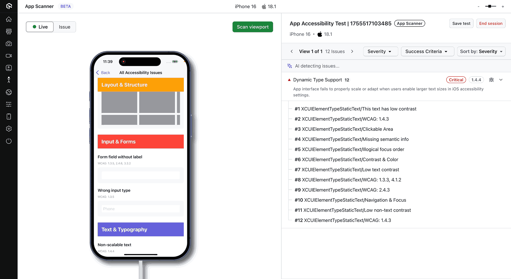 ios app accessibility scanner