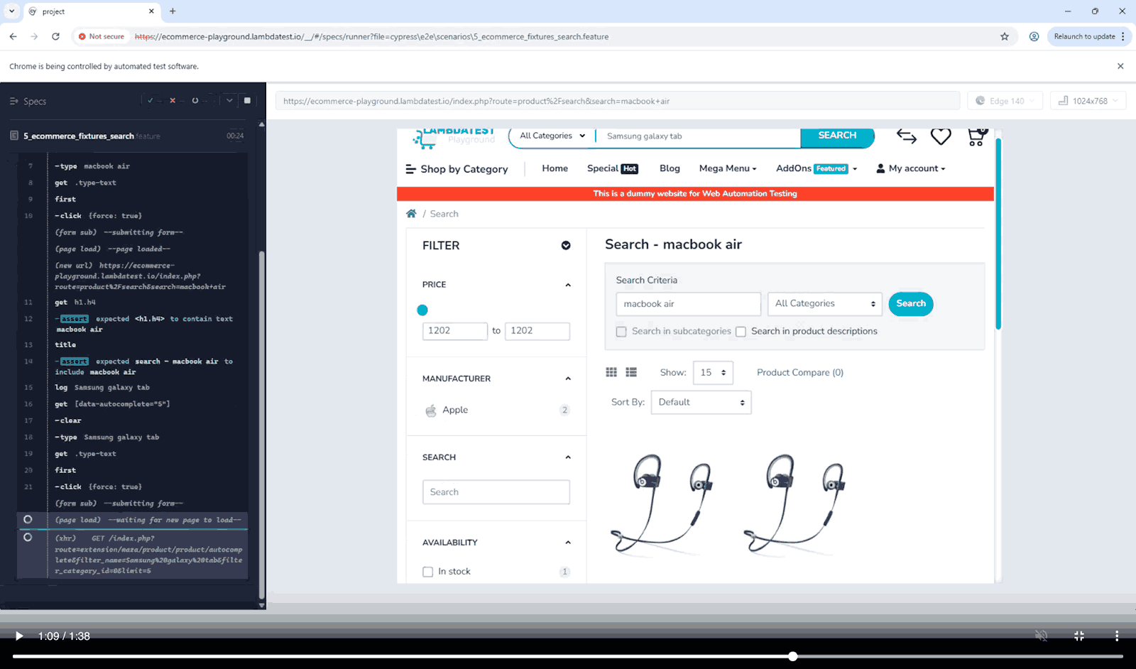 Cypress local exeution