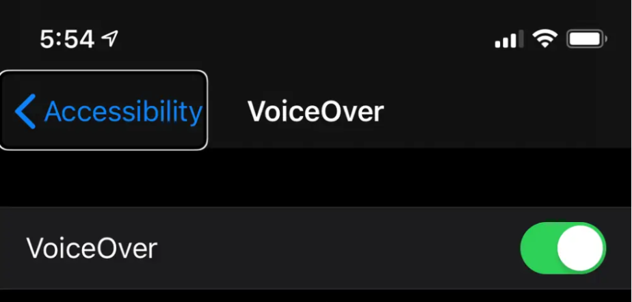 Enable VoiceOver
