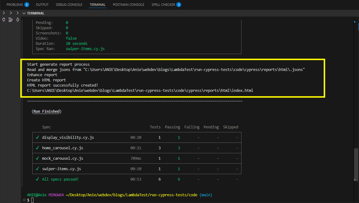 Generate Reports