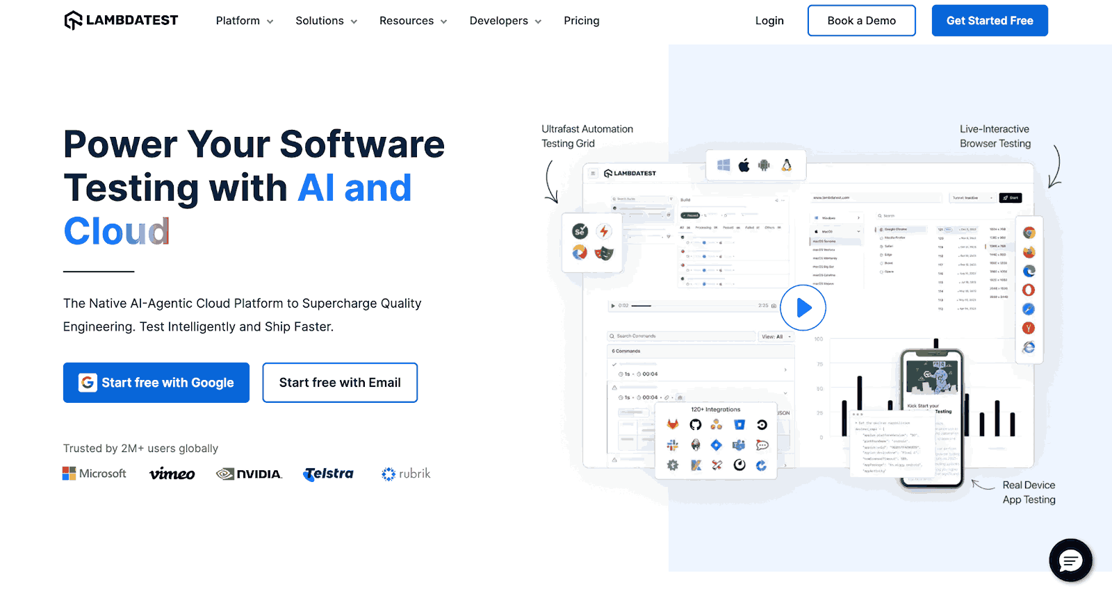 LambdaTest home page