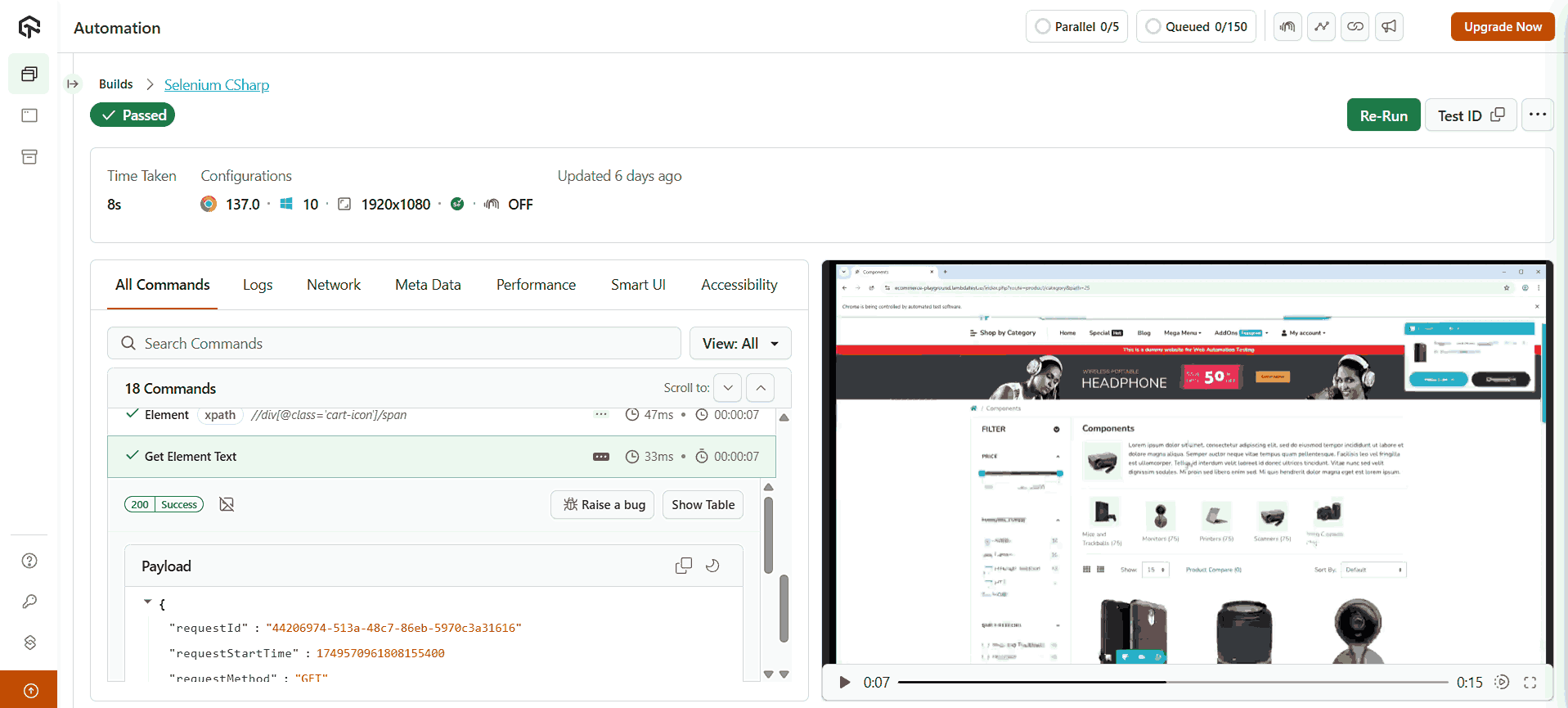 LambdaTest Selenium NUnit Test Execution