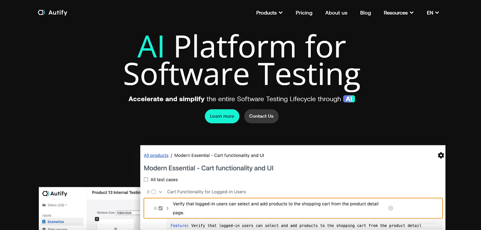 autify home page autify home page