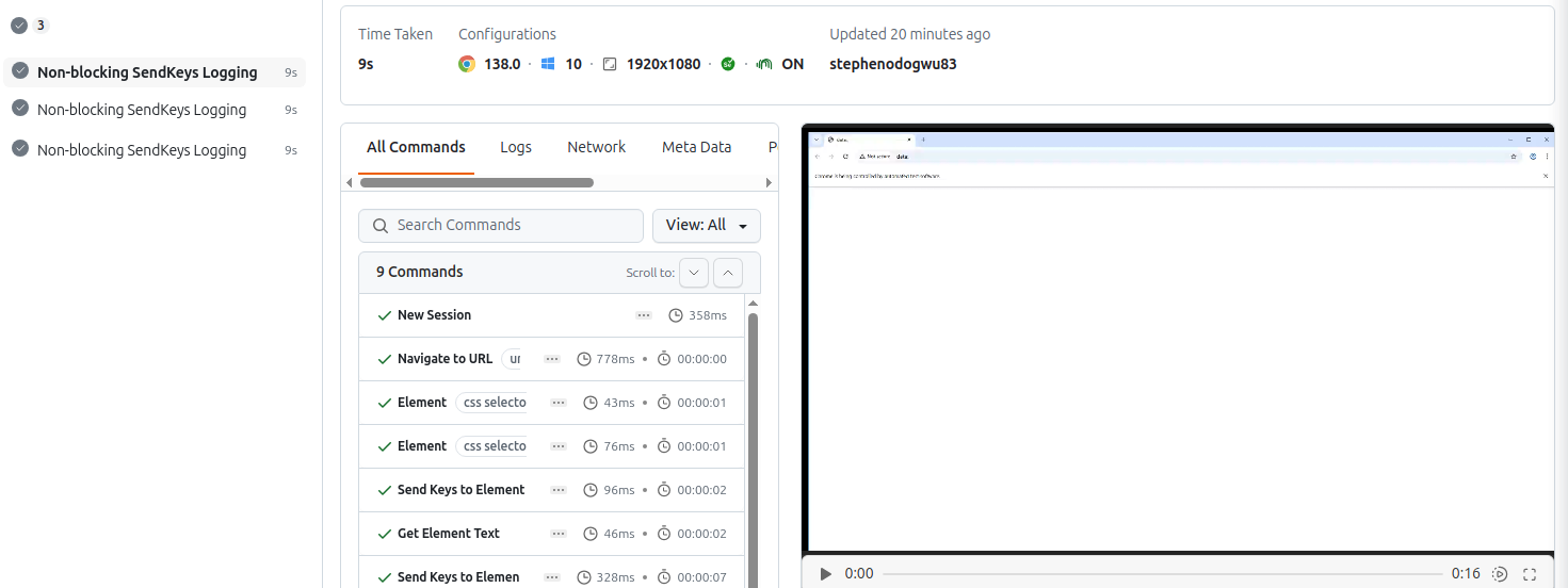Asynchoronus LambdaTest Result Asynchoronus LambdaTest Result