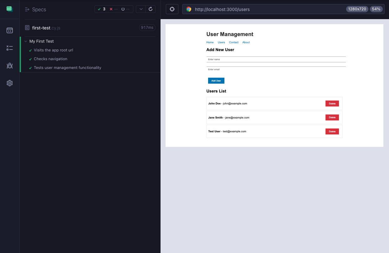 Cypress browser tests Cypress browser tests