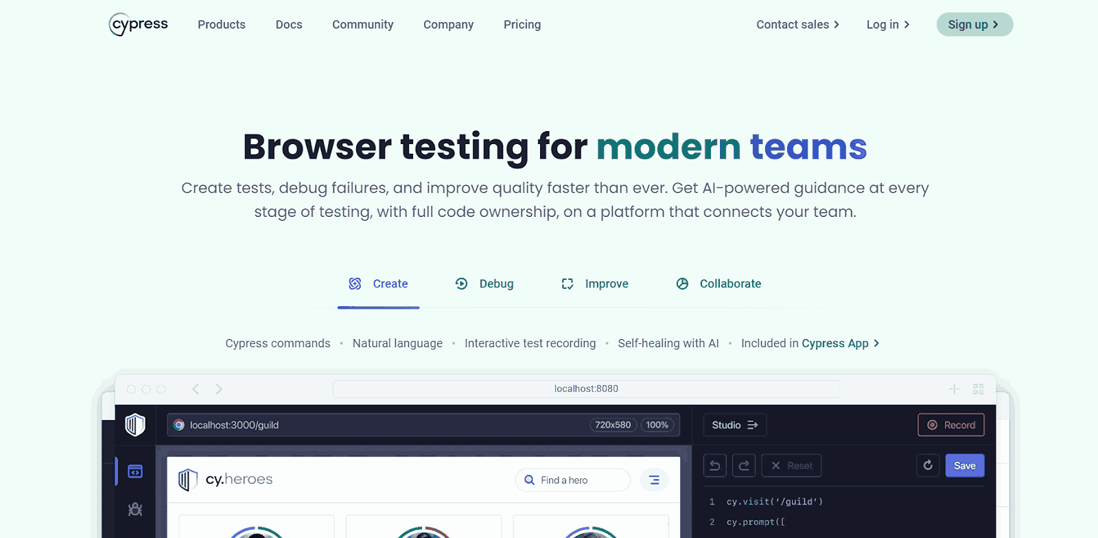 cypress home page cypress home page