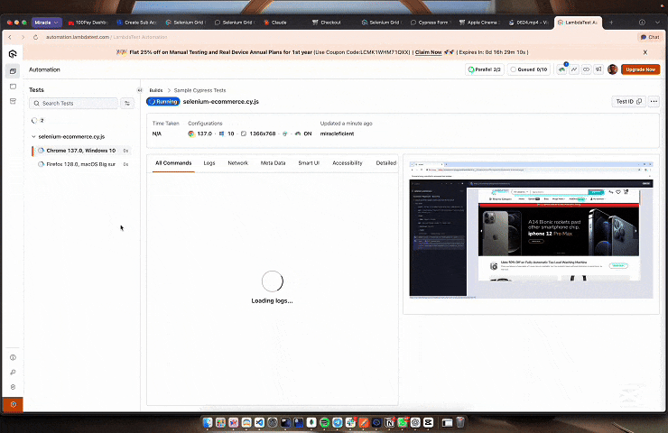 Cypress Parallel LambdaTest Tests Cypress Parallel LambdaTest Tests
