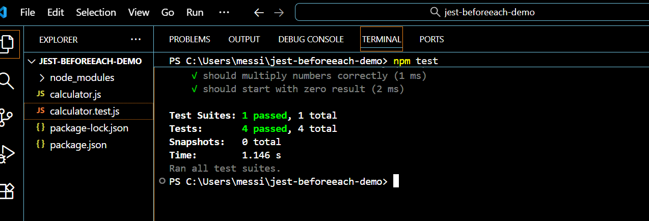 Jest beforeEach Local Test Jest beforeEach Local Test