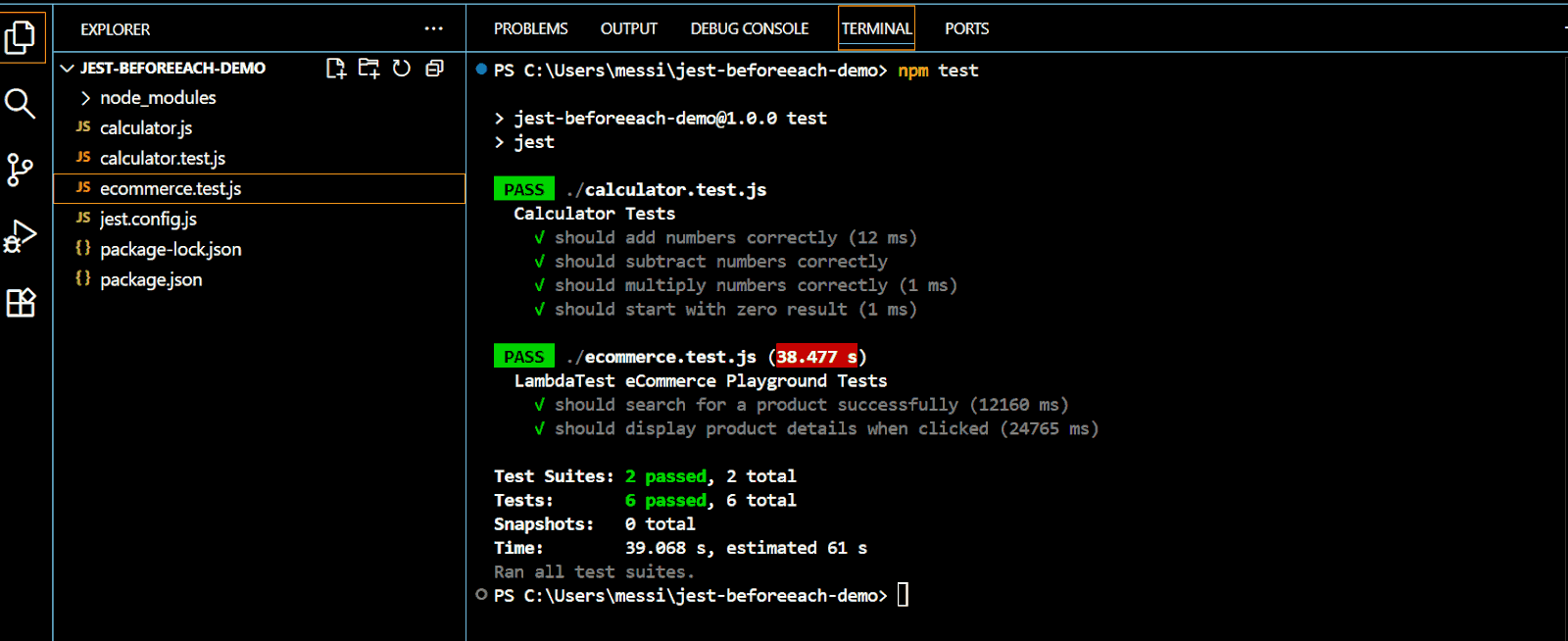 Local Jest Before Output Local Jest Before Output