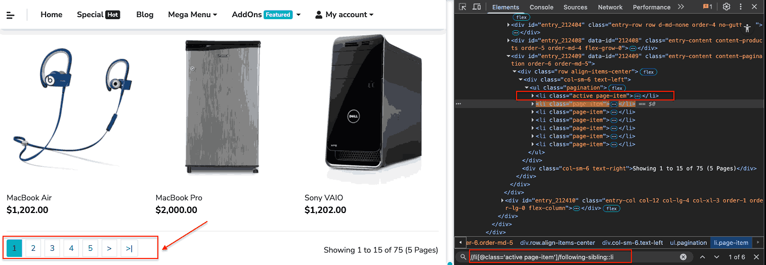 pagination pagination