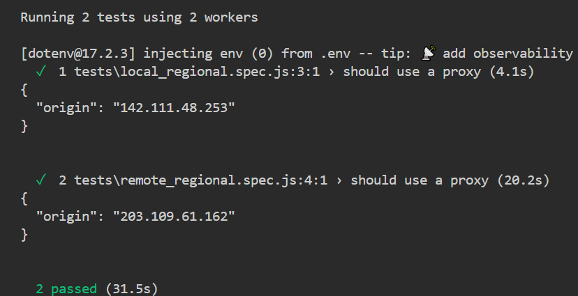 test execution for each-browser
