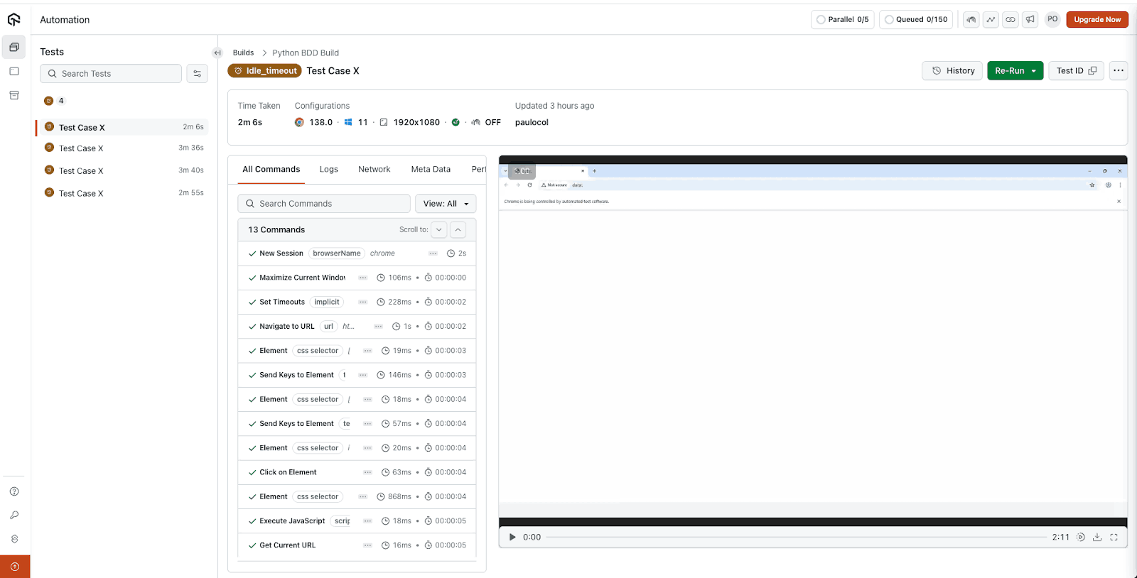 Pytest LambdaTest Result