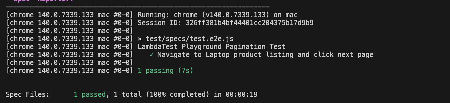 terminal output terminal output