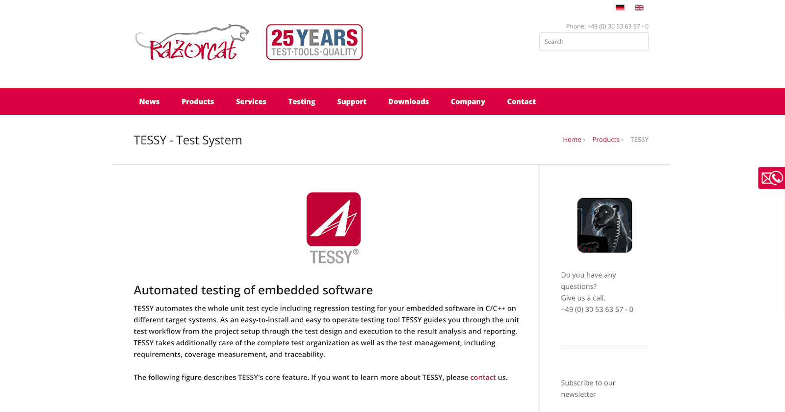 tessy home page