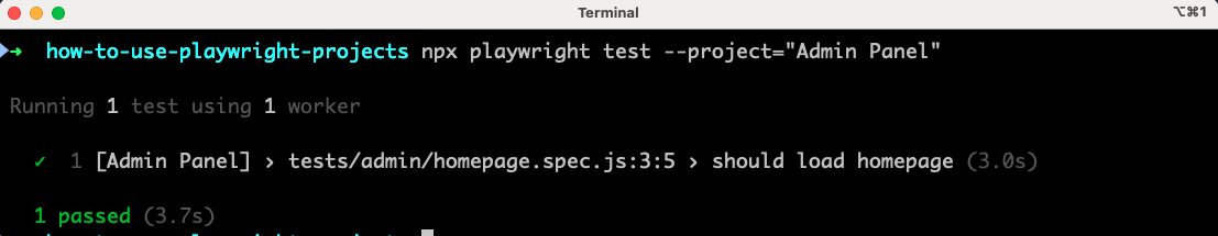 test execution for specific group