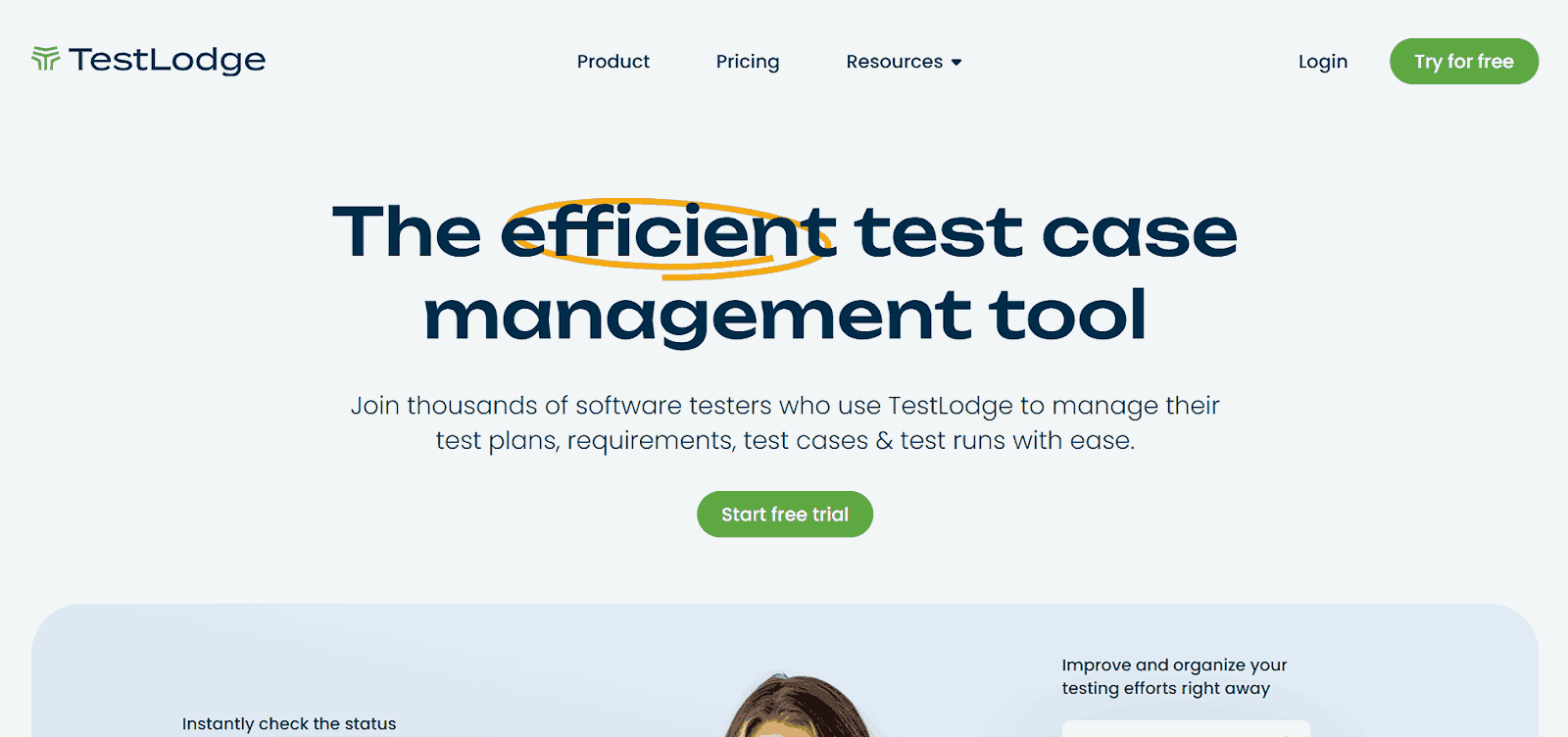 testlodge home page