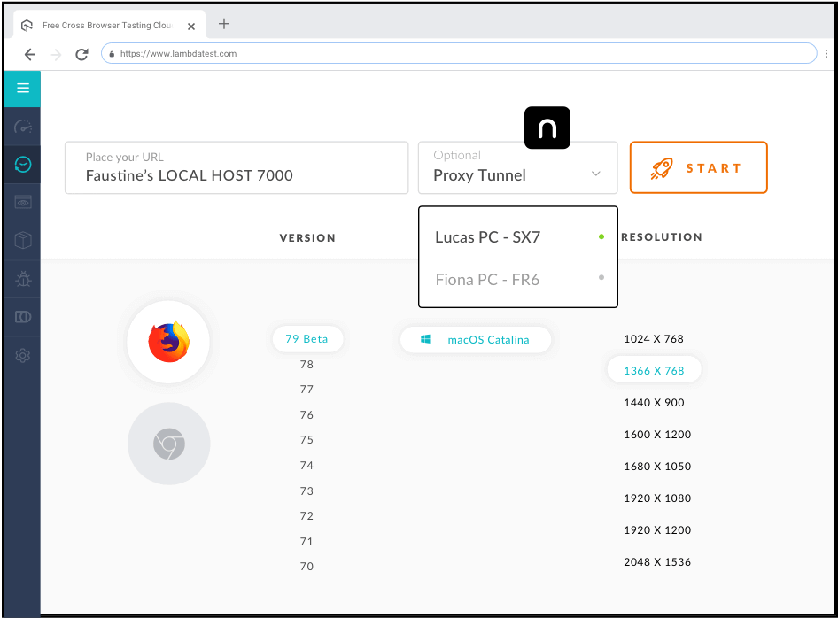 Test Locally Hosted Web Apps on Firefox 65 Browser