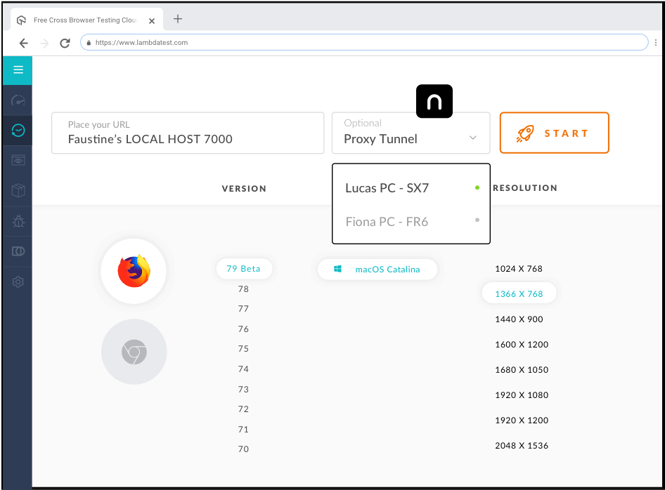 Test Locally Hosted Web Apps on Firefox 25 Browser