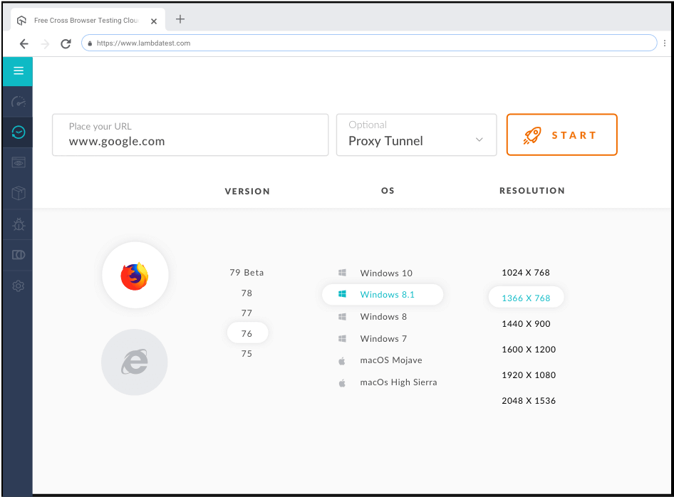Real Time Testing on Firefox 55