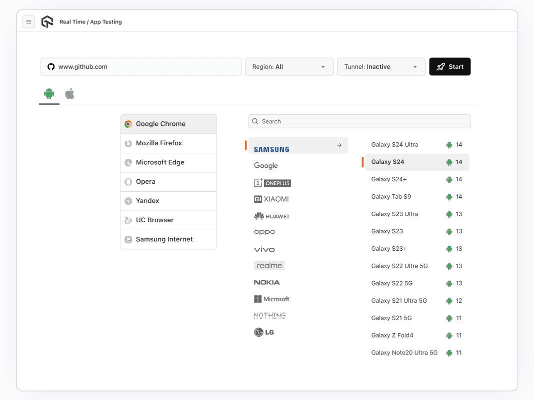 Browser Testing on Real Devices