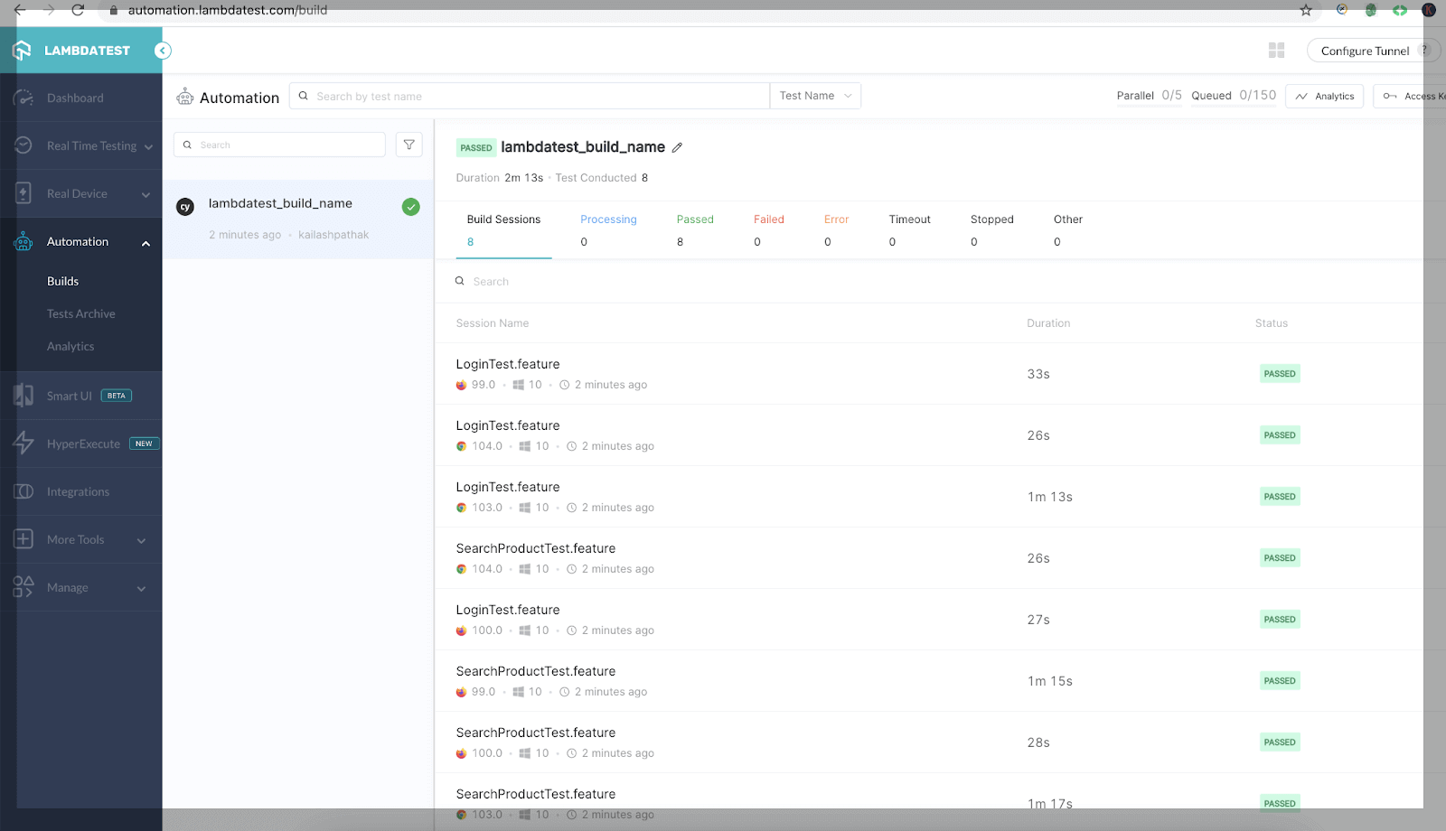 automation feature page