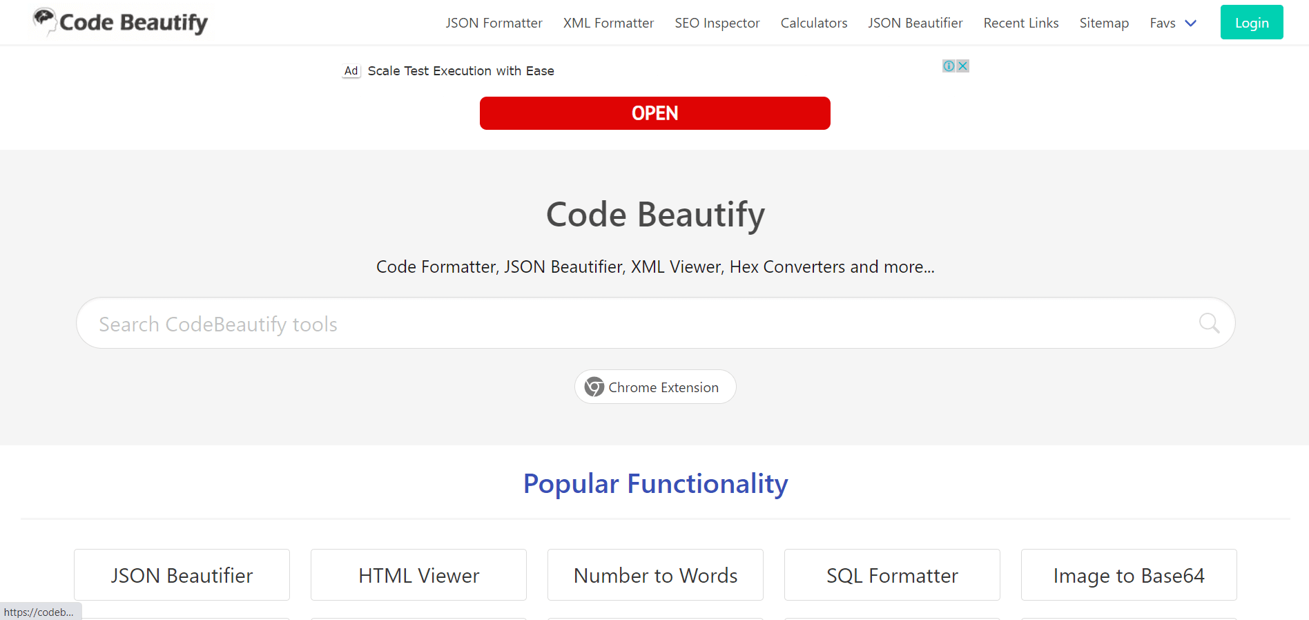 CodeBeautify free tool