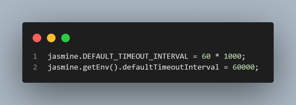 default timeout interval