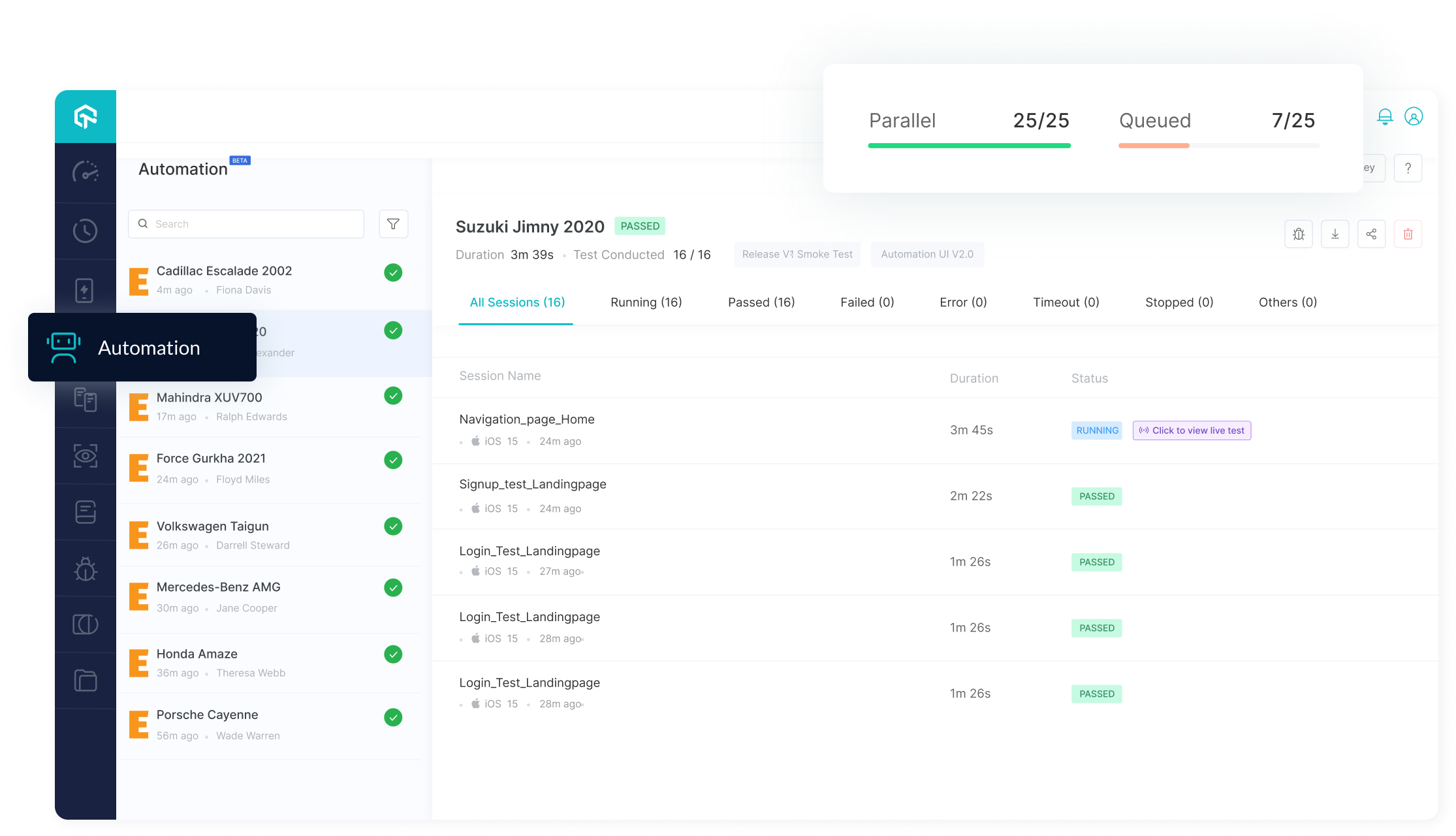 Test on real device cloud