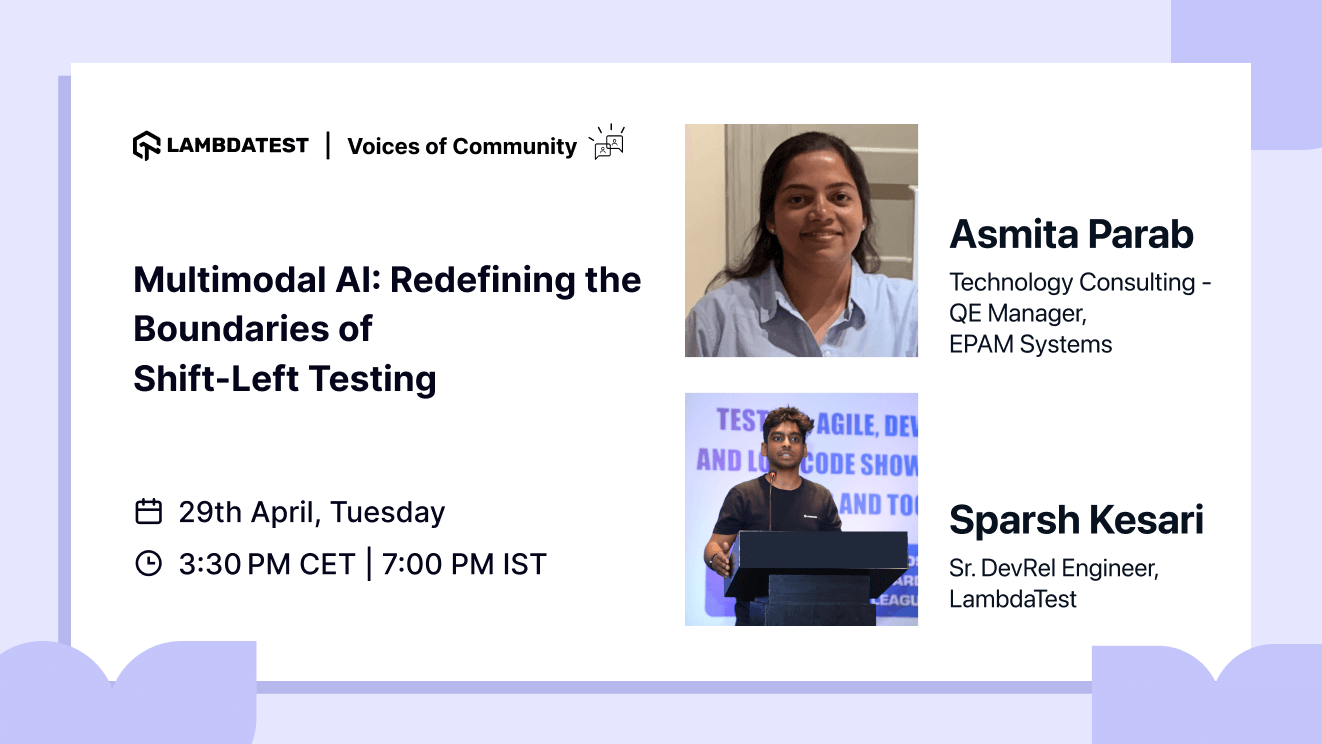 Multimodal AI: Redefining the Boundaries of Shift-Left Testing | Asmita Parab
