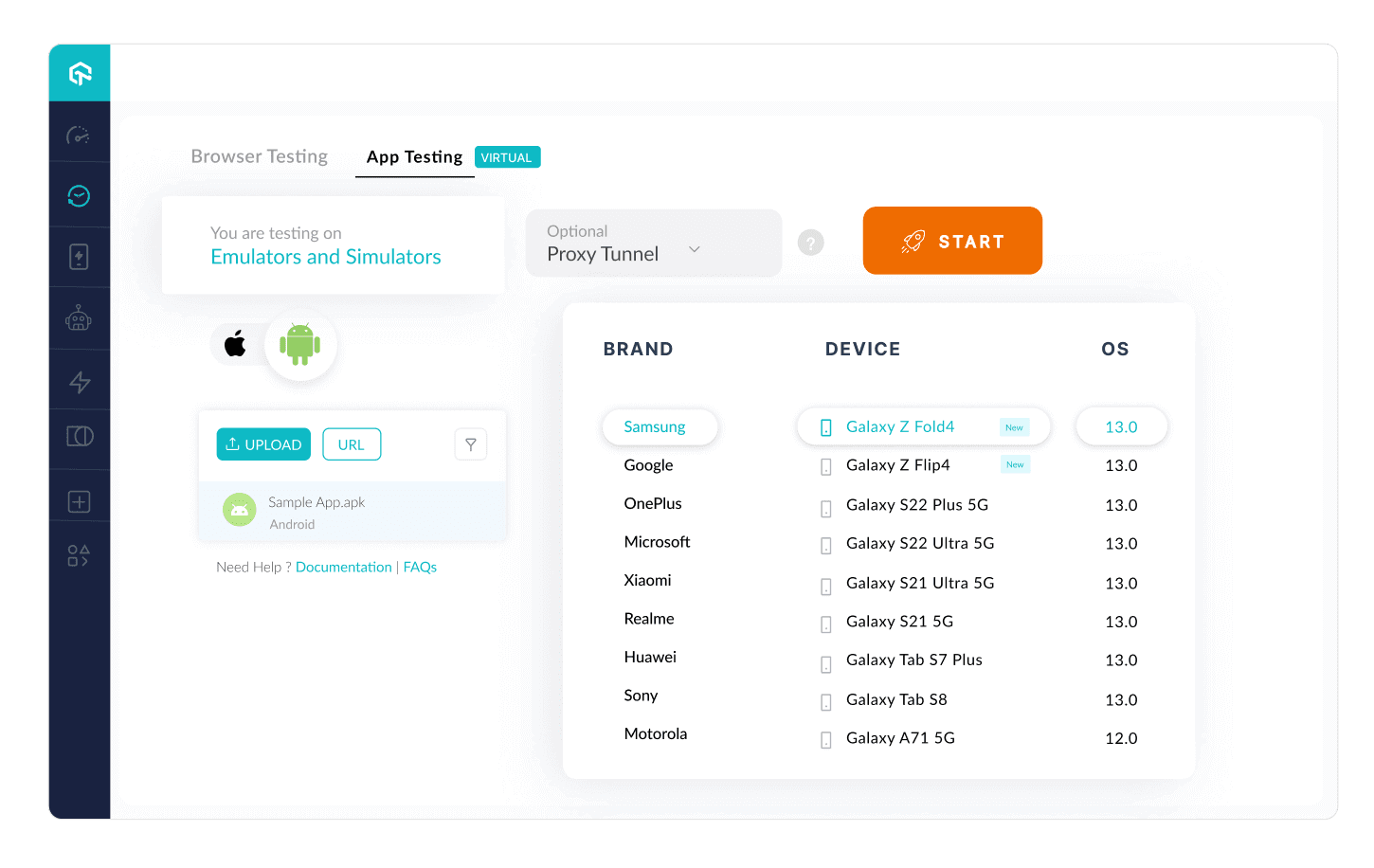 Galaxy z fold4 Emulator