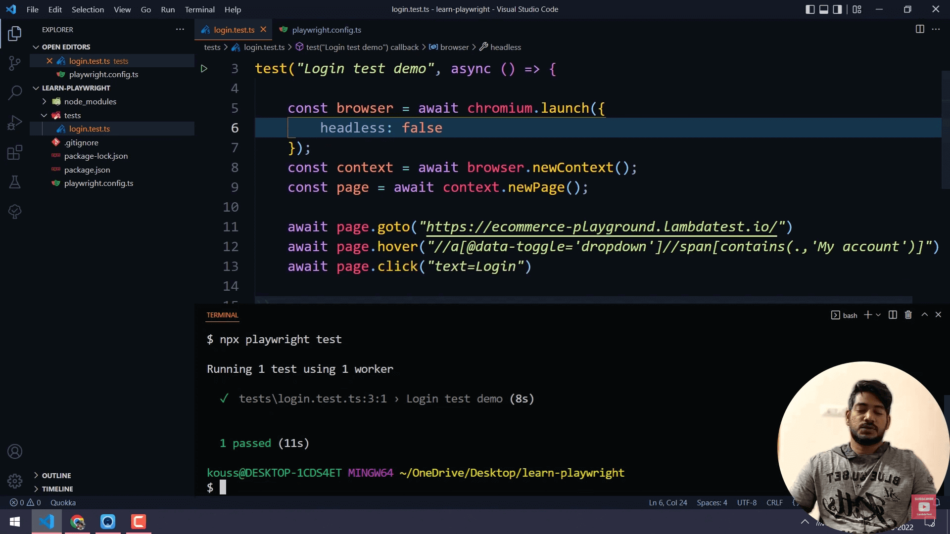 Playwright tutorial: How To Use Functions And Selectors In Playwright