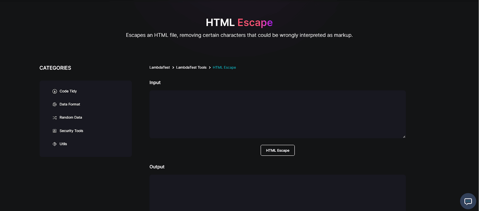 HTML Escape