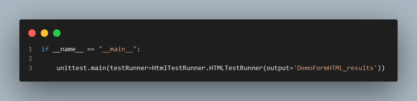html test runner
