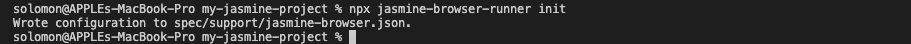 npx jasmine-browser-runner init