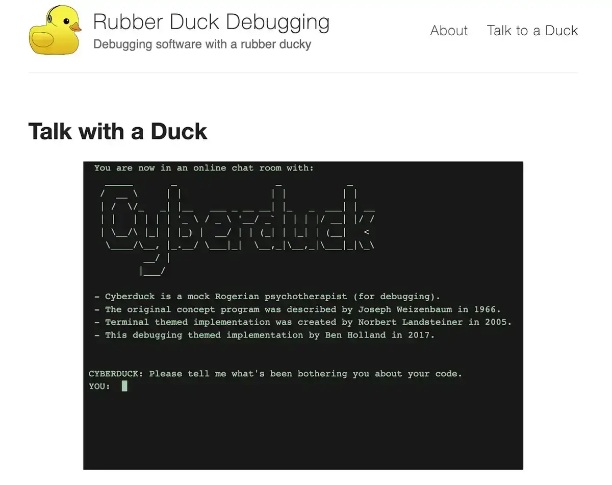 A digital duck is serving the same purpose but digitally.