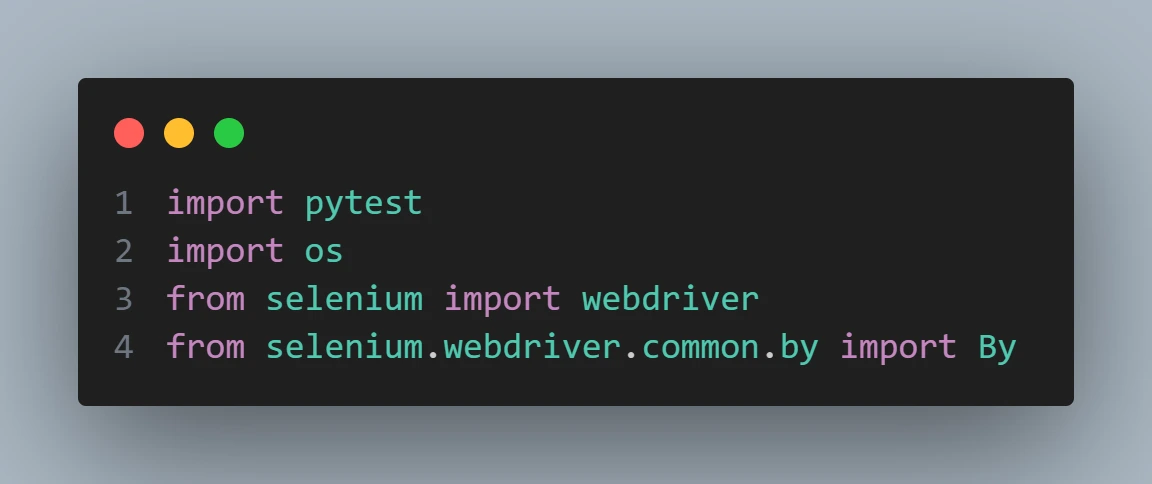 constructs the Selenium WebDriver