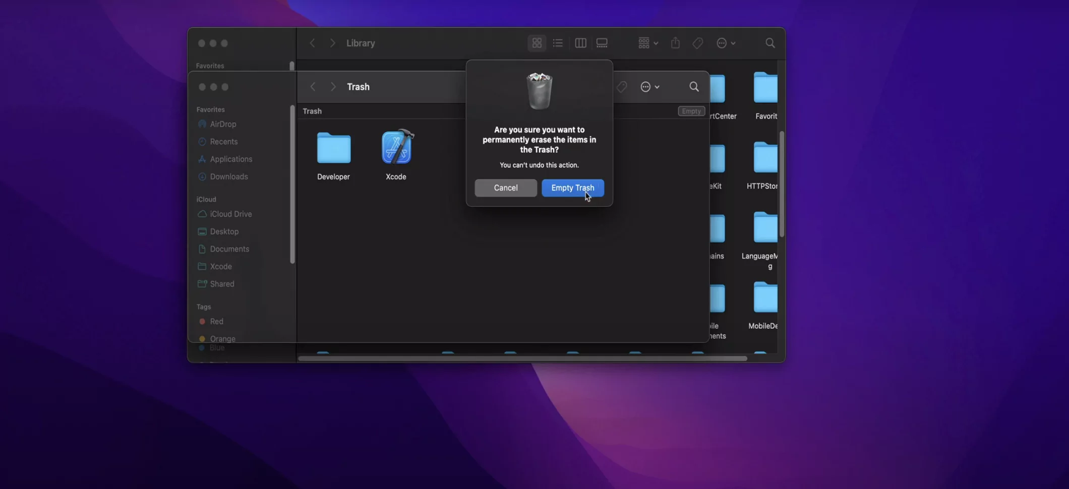 Delete these folders to remove any remaining Xcode