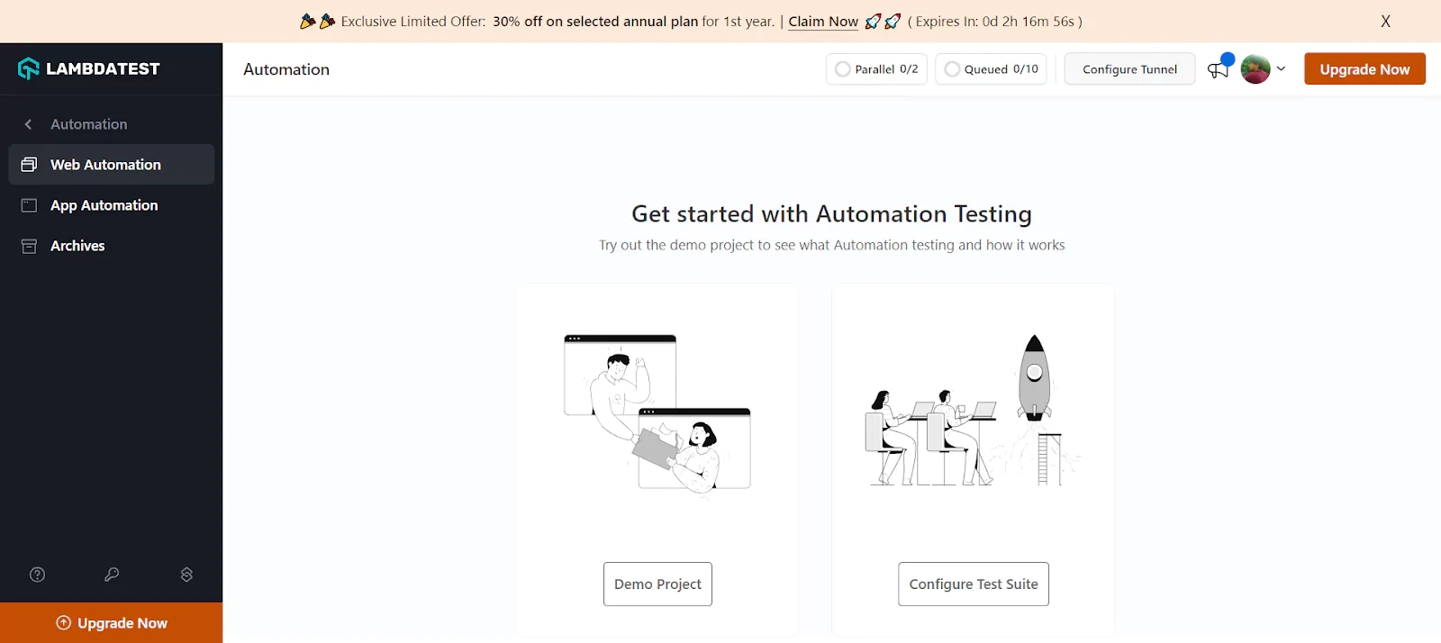Demo Project and Configure Test Suite