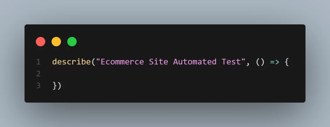  Ecommerce Site Automated Test