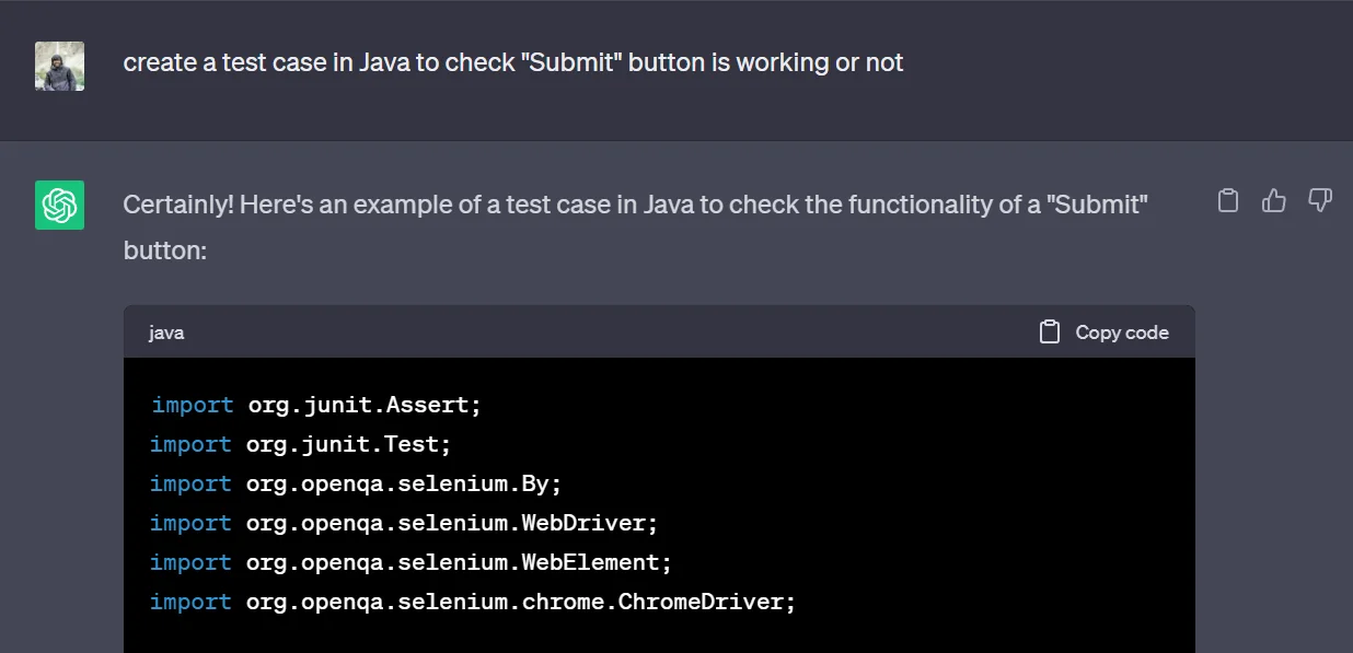 generic-test-scenario-submit-button-of-java-code