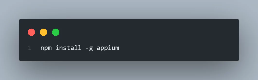 Install Appium From the Command Line