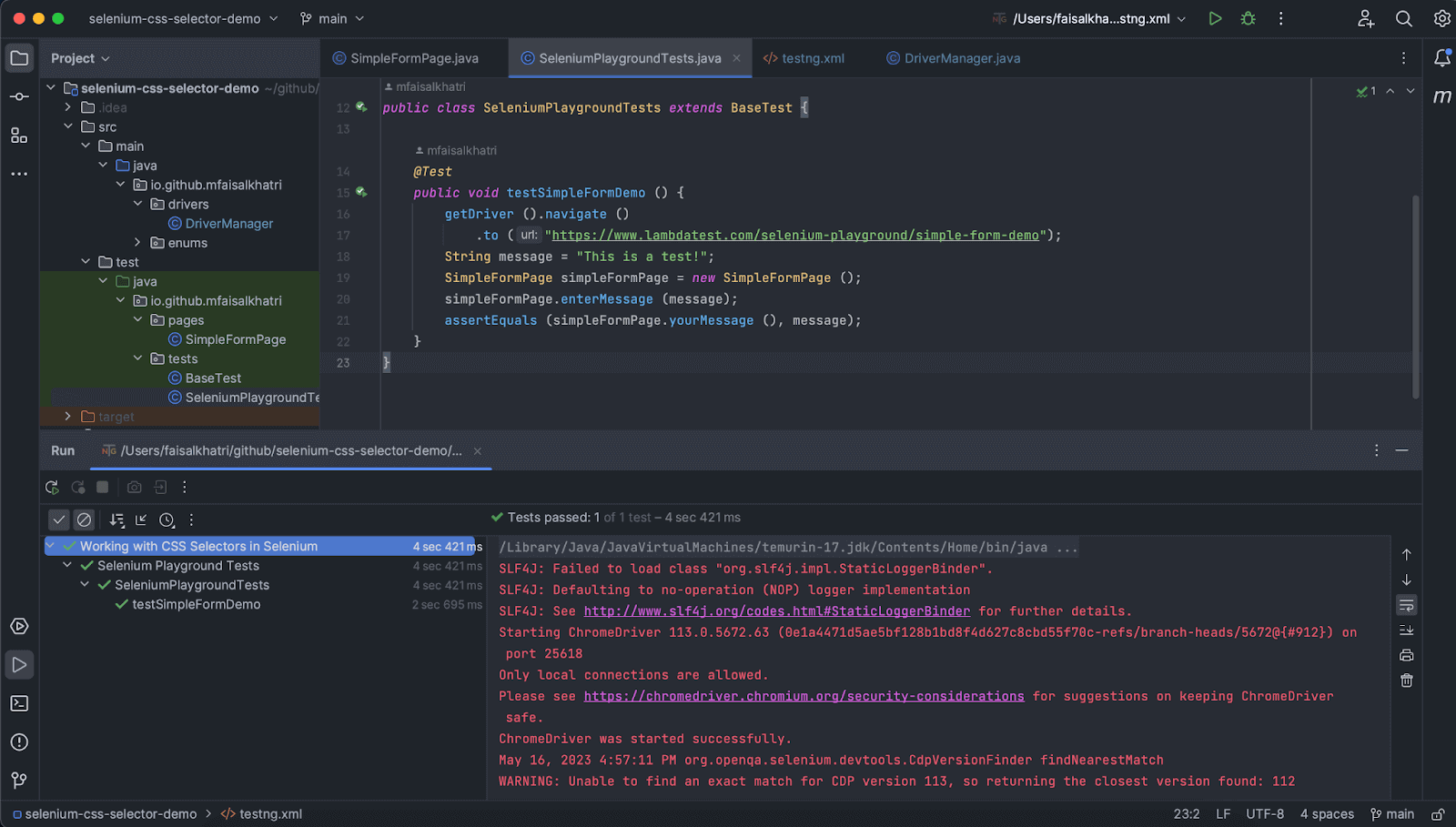 intellij-ide-after-the-test-execution