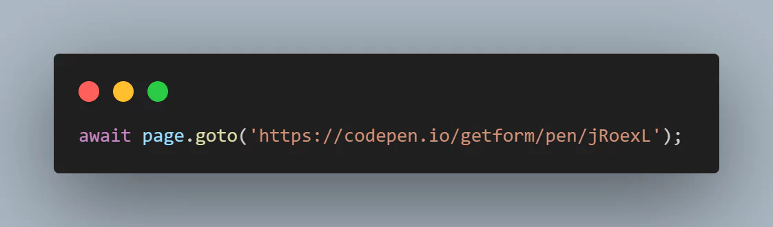 method to navigate to the codepen URL