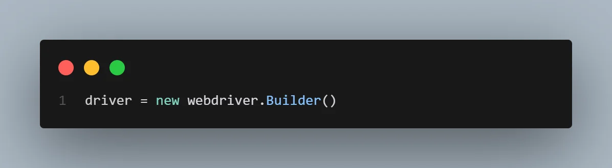 new webDriver.Builder() constructor